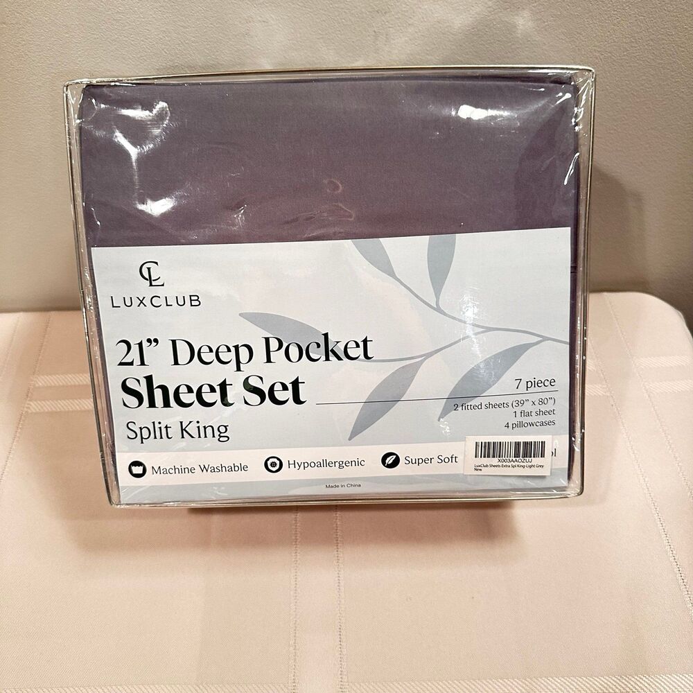 King Sheets 7 Piece Deep Pocket Sheets Set - Picture 8 of 11